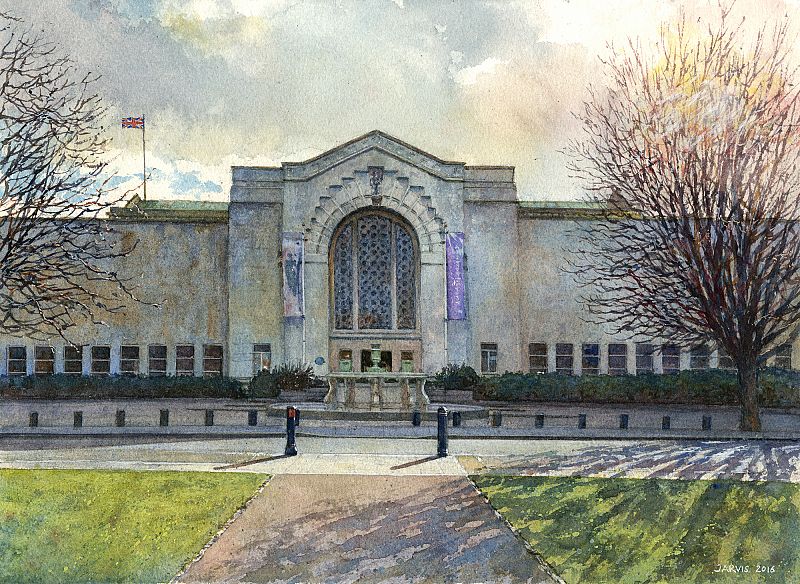 Southampton Art Gallery by Peter Jarvis, architectural illustrator